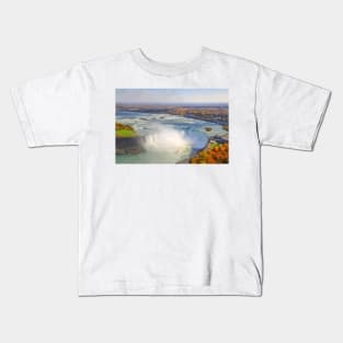 Niagara Falls in Autumn Painting Kids T-Shirt